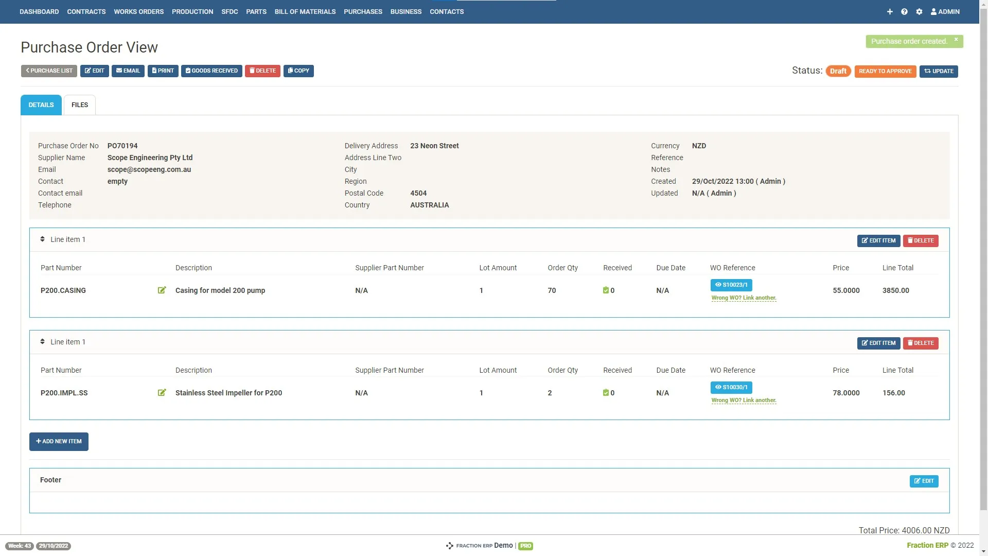 purchase order mrp system